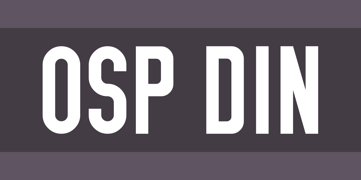 Пример шрифта OSP DIN